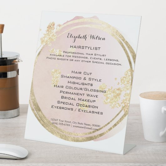 Friseurin Sockelschild (In Situ)