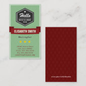 Friseurin - Vintag Retro Stilvoll Visitenkarte (Vorne/Hinten)