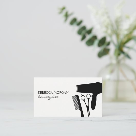 Friseurin Visitenkarte (Stehend Vorderseite)