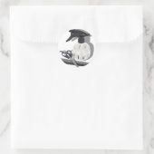 FriseurItems060910Schatten Runder Aufkleber (Tasche)