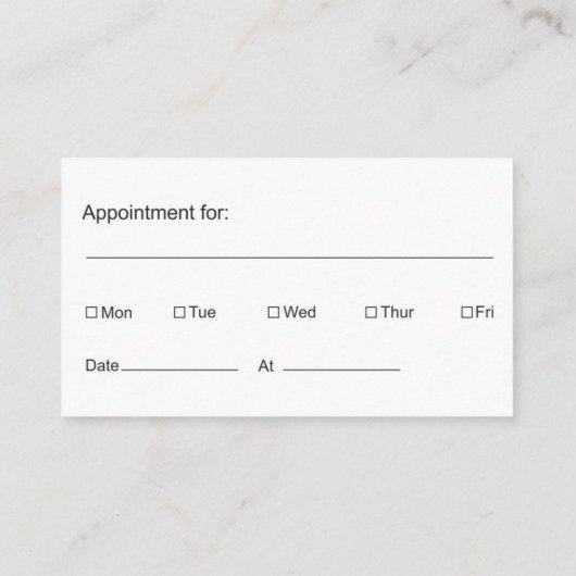 Friseurkarten Visitenkarte (Rückseite)