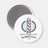 Friseurladen der Weltklasse Magnet (Vorderseite/Rückseite)