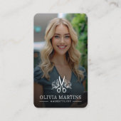 Friseurliste Modernes Foto QR-Code Visitenkarte (Vorderseite)