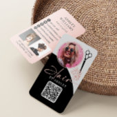 Friseurliste Modernes QR-Foto Visitenkarte
