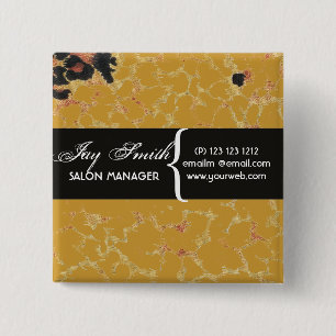 Friseurliste Salon Trade Show Uniform Name Tag Button