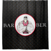 Friseurlogo Duschvorhang (Vorderseite)