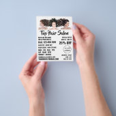 Friseurmodelle, Haarstühle, Friseursalon Flyer (Gruppe)