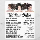 Friseurmodelle, Haarstühle, Friseursalon Flyer (Vorne)