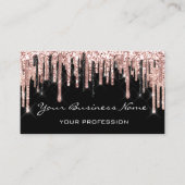 Friseurnägel Makeup Eyelash Rose Black Visitenkarte (Vorderseite)