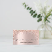 Friseurnägel Makeup Eyelash Rose Gold Visitenkarte (Stehend Vorderseite)