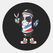 Friseurole Runder Aufkleber (Vorderseite)