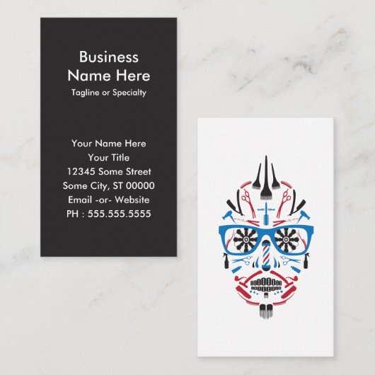 Friseurpanzer Visitenkarte (Vorne/Hinten)