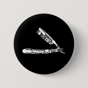 Friseurrasiermesserikonen Button