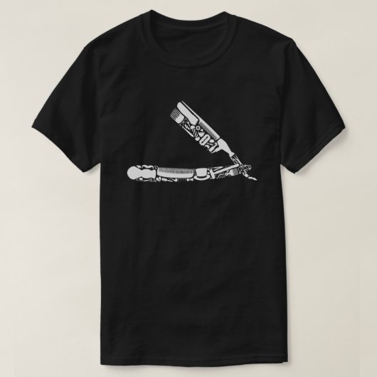 Friseurrasiermesserikonen T-Shirt (Design vorne)
