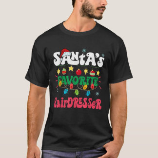 Friseurs Lieblingsfriseur Weihnachtsmannhut Xmas L T-Shirt