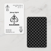 Friseursalbe schwarz-weiß visitenkarte (Vorne/Hinten)