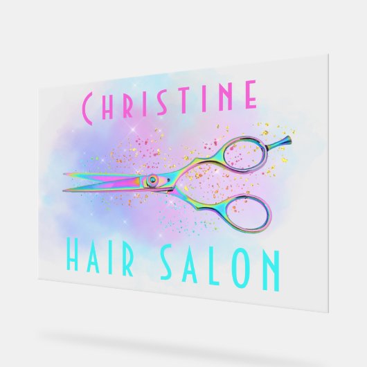 Friseursalon Acrylschild (Winkel)