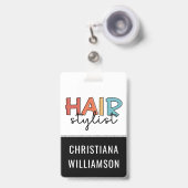 Friseursalon Angestellter Ausweis (Vorderseite mit Ausziehbar)
