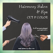 Friseursalon anpassen Einfache Schnitt und Farbe 2 Fensteraufkleber (Blatt 3)