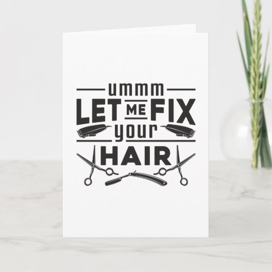 Friseursalon Barber Schere Friseur Geschenk Idee Karte (Vorderseite)