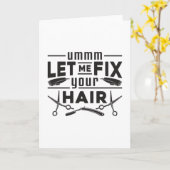 Friseursalon Barber Schere Friseur Geschenk Idee Karte (Gelbe Blume)