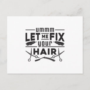 Friseursalon Barber Schere Friseur Geschenk Idee Postkarte