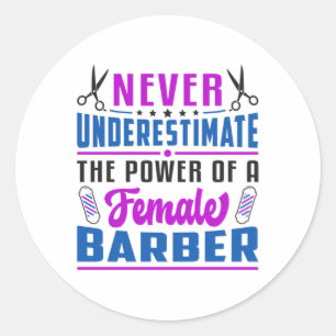 Friseursalon Barber Schere Friseur Geschenk Idee Runder Aufkleber