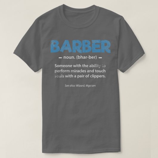 Friseursalon (Barberer Definition) T-Shirt (Design vorne)