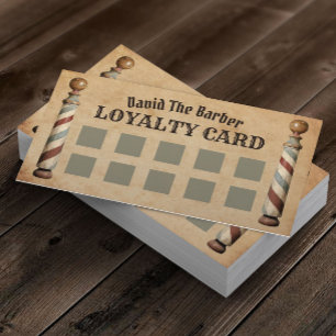 Friseursalon Barbershop Vintage Loyalty Punch Treuekarte