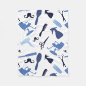 Friseursalon bearbeitet Muster Fleecedecke (Vorderseite)