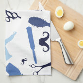 Friseursalon bearbeitet Muster Küchentuch (Viertel Falte)