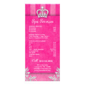 Friseursalon Beauty Rack Card Schmuck Swirl Pink Werbekarte (Hinten)