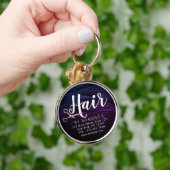 Friseursalon Beauty Rose Goldschere Schlüsselanhänger (Hand)