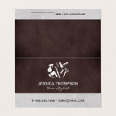 Friseursalon Beruflich Visitenkarten (Außenseite Aufgefaltet)