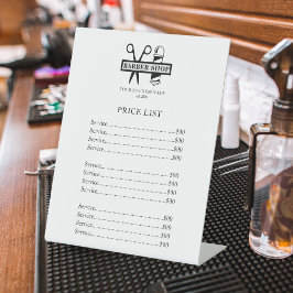 Friseursalon berufliche Salonpreisliste Sockelschild