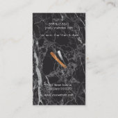 Friseursalon | Black Marble Business Card Visitenkarte (Rückseite)