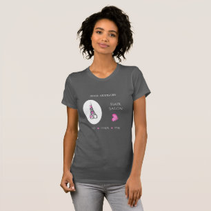 Friseursalon-Boutique-Geschäft-Branding-Schere T-Shirt
