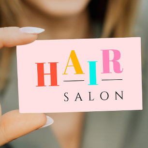 Friseursalon bunte Typografie Moderner Friseur Visitenkarte