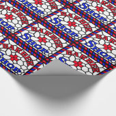 Friseursalon-Buntglas-Zeichen Geschenkpapier (Ecke)