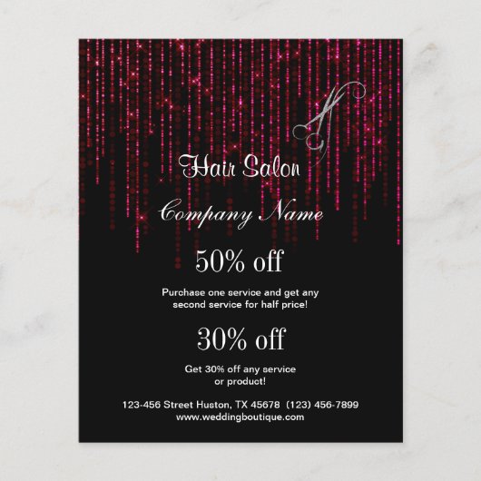 Friseursalon Business personalisiert Flyer (Vorne)