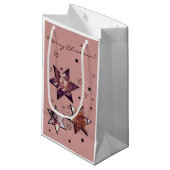 Friseursalon Custom Foto Stars Weihnachten Kleine Geschenktüte (Vorderseite Schrägansicht)