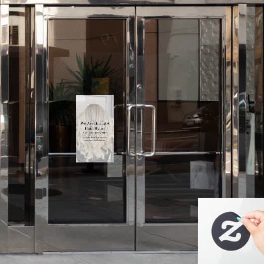Friseursalon Customize Generic Jetzt Stellenaussch Fensteraufkleber (Büro Tür)