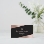 Friseursalon der modernen Rose Visitenkarte (Stehend Vorderseite)