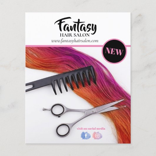 Friseursalon Design Flyer (Vorne)