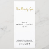 Friseursalon - Dienstleistungen der einfachen Gold Programm (Rückseite)