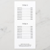 Friseursalon - Dienstleistungen der einfachen Gold Programm (Rückseite)