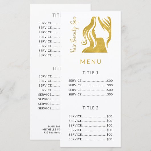 Friseursalon - Dienstleistungen der einfachen Gold Programm (Vorne/Hinten)