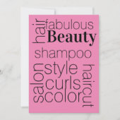 Friseursalon, Einladung (Vorderseite)