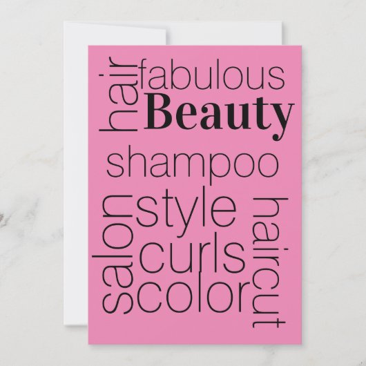 Friseursalon, Einladung (Vorderseite)