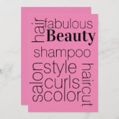 Friseursalon, Einladung (Vorne/Hinten)